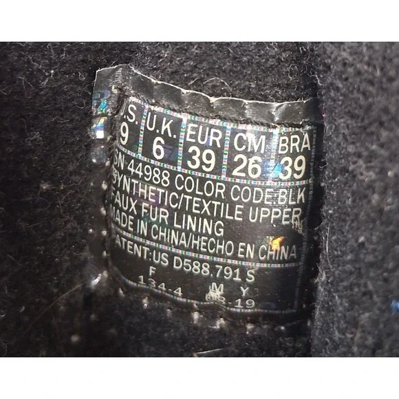 Skechers D'Lites Waterproof Winter Snow Boots Black Womens Size 9 - Picture 9 of 9